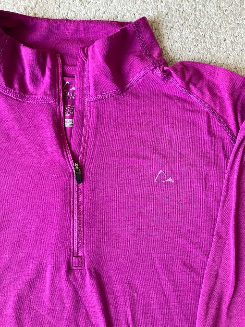 Paradox Merino Blend 1/4 Zip Long Sleeve Top Purple Women's Size L - Picture 2 of 10
